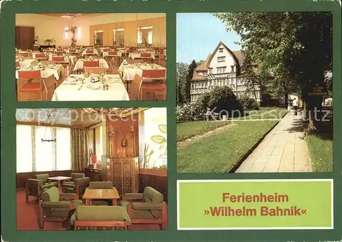Benneckenstein Harz Ferienheim Wilhelm Bahnik Speisesaal Kultursaal Bibliothek 