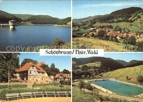 Schoenbrunn Schleusegrund Thueringer Wald Talsperre Schwimmbad  Kat. Schleusegrund