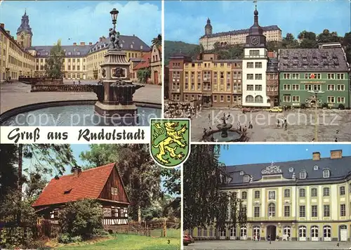 Rudolstadt Schloss Heidecksburg Marktplatz Volkskundemuseum  Kat. Rudolstadt