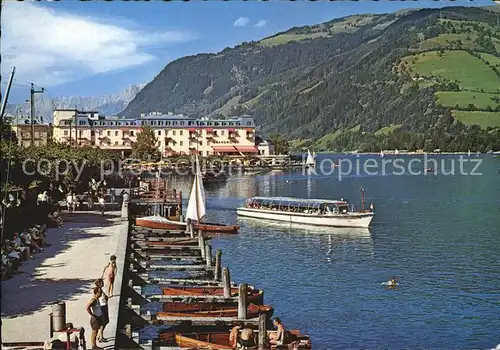 Zell See Seepromenade mit Grand Hotel Kat. Zell am See