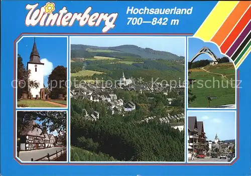 Winterberg Hochsauerland Ortsansicht Sankt Georg Schanze Kirche Kat. Winterberg