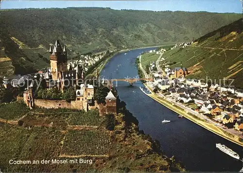 Cochem Mosel Burg Ortsansicht Kat. Cochem