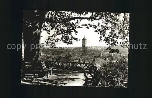 Biberach Riss Blick vom Stadtpark Kat. Biberach an der Riss