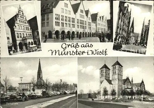Muenster Westfalen Prinzipalmarkt Stadtweinhaus Domplatz Muenster Kat. Muenster