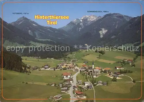 Hinterthiersee Tirol Sonnwendjoch Veitsberg Kat. Thiersee Tirol