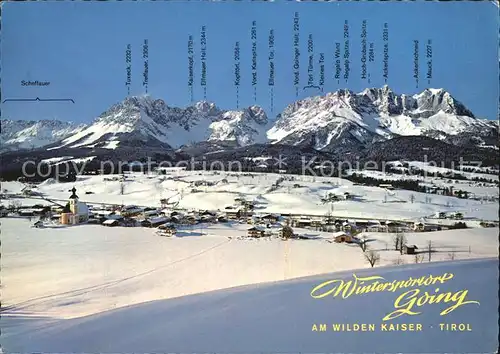 Going Wilden Kaiser Tirol Wintersportort Schellauer Wilder Kaiser Bergpanoramen Kat. Going am Wilden Kaiser