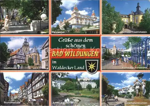 Bad Wildungen Waldecker Land Brunnenallee Fuerstenof Schloss Kurhaus Fuerstenhof Kat. Bad Wildungen