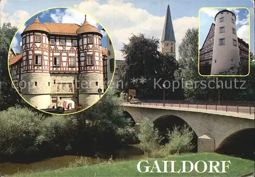 Gaildorf Schloss Kirche Rathaus Kat. Gaildorf