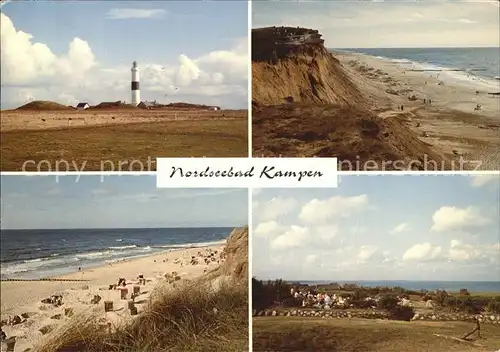 Sylt Nordseebad Kampen Strand Leuchtturm Kat. Sylt Ost