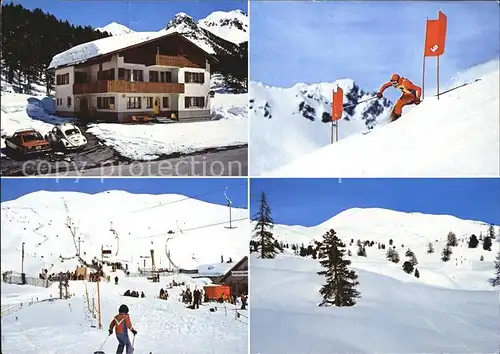 Minschuns Skigebiet al Muestair Wegerhaus Buffalora Winter Kat. Minschuns