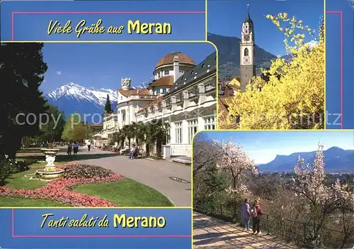 Meran Merano Kurstadt Burggrafenamt Stadtansicht 