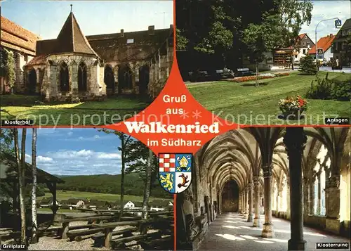 Walkenried Suedharz Klosterhof Anlagen Grillplatz Klosterruine Kat. Walkenried