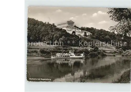 Donaustauf Walhalla Gedenkstaette Donau Dampfer Kat. Donaustauf