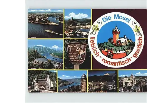 Koblenz Rhein und weitere Staedte an der Mosel Burgen Schloesser Kat. Koblenz
