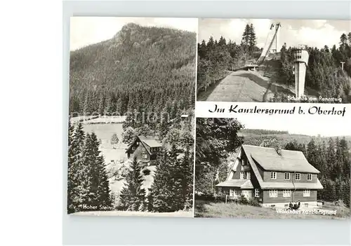 Oberhof Thueringen Kanzlersgrund Waldhaus Hoher Stein Schanze Skispringen Rennsteig Kat. Oberhof Thueringen