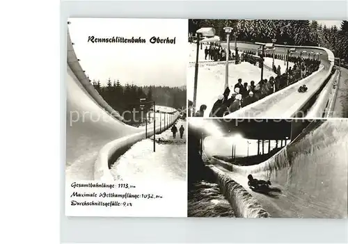 Oberhof Thueringen Rennschlittenbahn Wintersportplatz Kat. Oberhof Thueringen