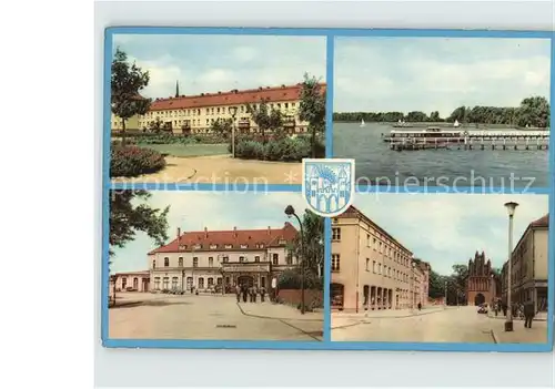 Neubrandenburg Teilansichten Friedlaender Tor Tollensesee Mecklenburgische Seenplatte Kat. Neubrandenburg