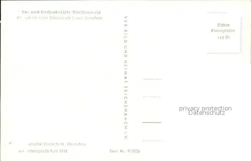 Buchenwald Weimar Mahn und Gedenkstaette Buchenwald Kat. Weimar