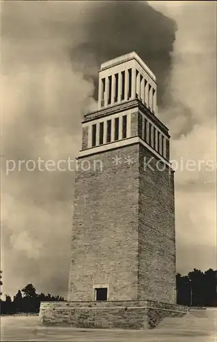 Buchenwald Weimar Mahn und Gedenkstaette Buchenwald Turm und ein Teil des Feierplatzes Kat. Weimar