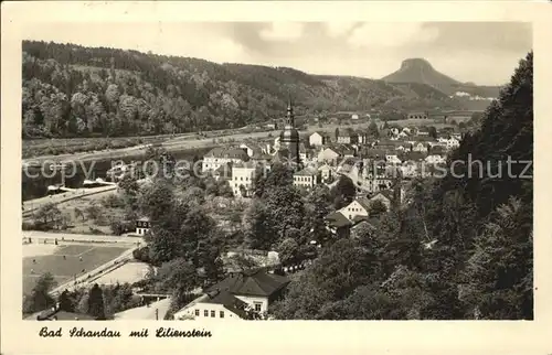 Bad Schandau Stadtblick mit Lilienstein Kat. Bad Schandau