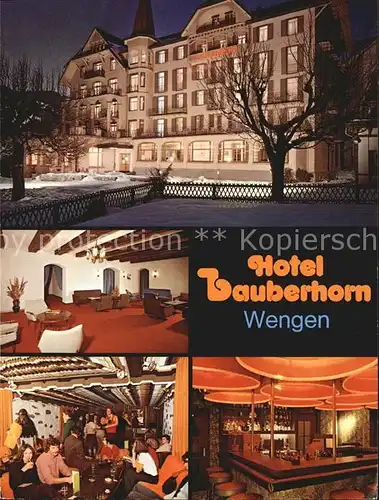 Wengen BE Hotel Lauberhorn Gastraum Bar Kat. Wengen