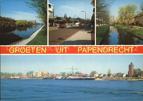 Papendrecht Teilansichten Kanal Hafenpartie Kat. Papendrecht