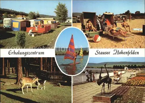 Hohenfelden Stausee Campingplatz Strand Tiergehege Promenade Kat. Hohenfelden