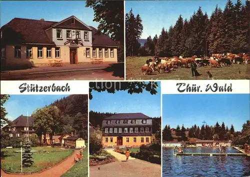 Stuetzerbach Gasthaus Auerhahn Kuhherde Kurpark Goethehaus Schwimmbad Kat. Stuetzerbach