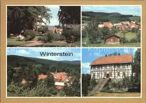 Winterstein Emsetal Kurpark Wartberg Teilansicht Fachwerkhaus