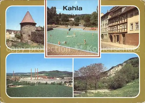 Kahla Thueringen Alte Stadtmauer Freibad Traditionskabinett Vereinigte Porzellanwerke Dohlenstein Kat. Kahla Thueringen