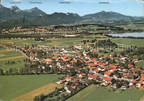 Schwangau mit Aggenstein Breitenberg Falkenstein Edelsberg Fliegeraufnahme Kat. Schwangau