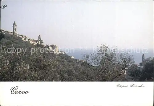 Cervo Panorama Chiesa di S Nicola S Giorgio S Giovanni Battista Kat. Italien