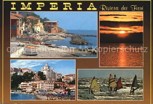 Imperia Porto Maurizio Sonnenuntergang Surfer Kat. Imperia