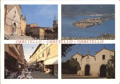 Orbetello Kirche Dorfmotiv Fliegeraufnahme