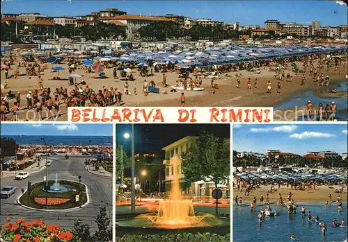 Bellariva di Rimini  Panorama Strand Leuchtfontaene Strassenpartie