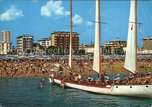 Rimini Alberghi e spiaggia visti dal mare Kat. Rimini