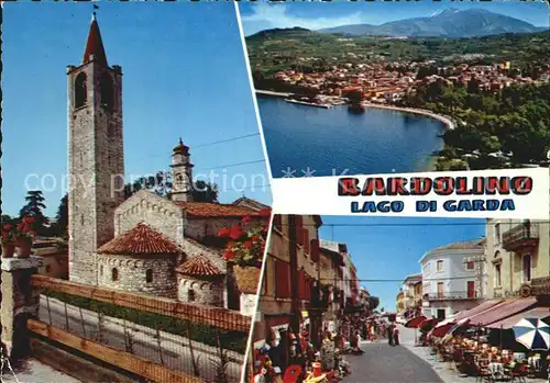 Bardolino Lago di Garda Kirche Fliegeraufnahme Strassenpartie