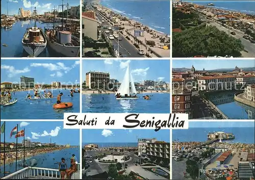 Senigallia Hafen Strand Promenade Teilansichten Kat. Italien