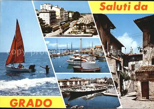 Grado Segelboote Ortsansichten  Kat. Italien
