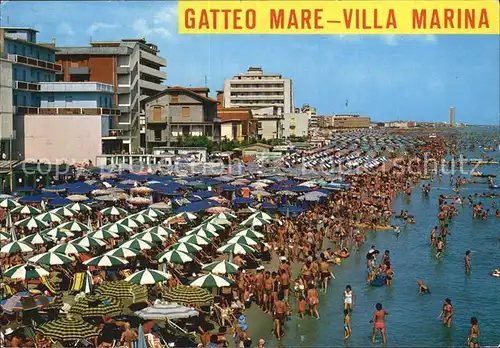 Gatteo A Mare Strand Panorama Kat. Italien