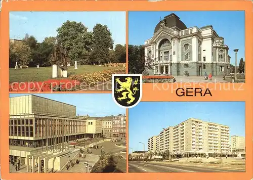 Gera Park Opfer Faschismus Theater Haus der Kultur Kat. Gera