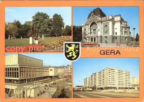Gera Theater Platz Opfer Haus der Kultur Kat. Gera
