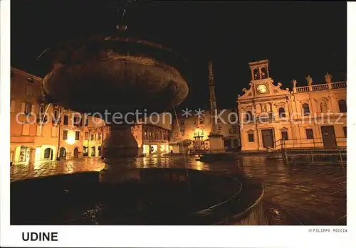 Udine Nachtaufnahme Piazza San Giacomo Kat. Udine