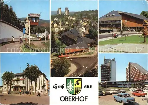 Oberhof Thueringen Bobbahn FDGB Rennsteig Dimitroff Hotel Panorama Kat. Oberhof Thueringen