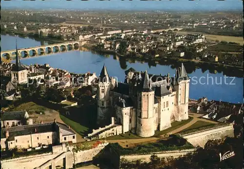 Saumur Schloss Luftbild Loire Kat. Saumur