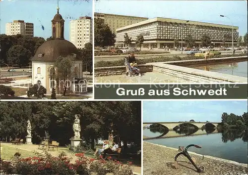 Schwedt Berlischky Pavillon Oderbruecke Park Kulturhaus Kat. Schwedt