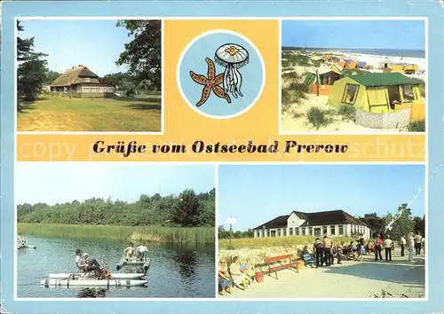 Prerow Ostseebad Rohrdachhaus Campingplatz A 19 Wassertreter Duenenhaus Kat. Darss