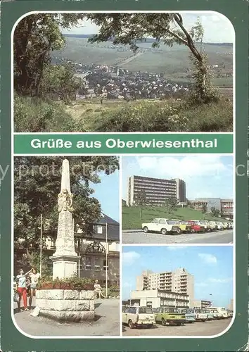 Oberwiesenthal Erzgebirge Postmeilensaeule Markt FDGB Erholungsheim Fichtelberg Kat. Oberwiesenthal