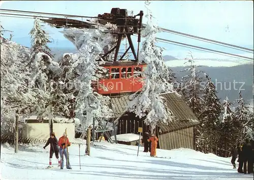 Oberwiesenthal Erzgebirge Fichtelbergseilschwebebahn Winterlandschaft Kat. Oberwiesenthal