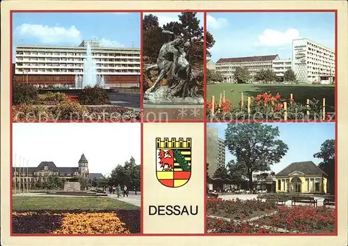 Dessau Rosslau Haus des Reisens Stadtpark Kentaur Hauptpost Teehaeuschen Kat. Dessau Rosslau